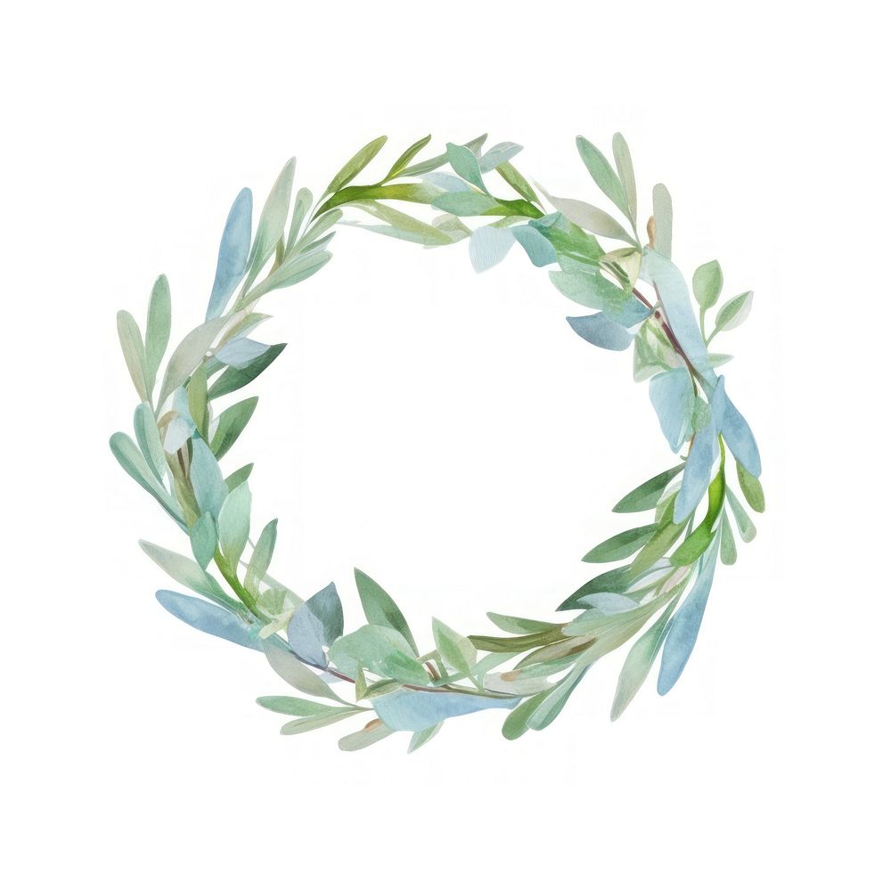 A wreath plant white background accessories.