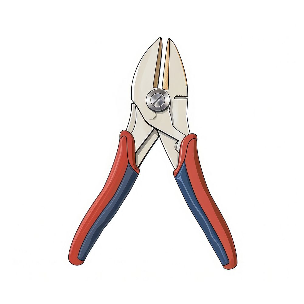 A pliers tool white background equipment.