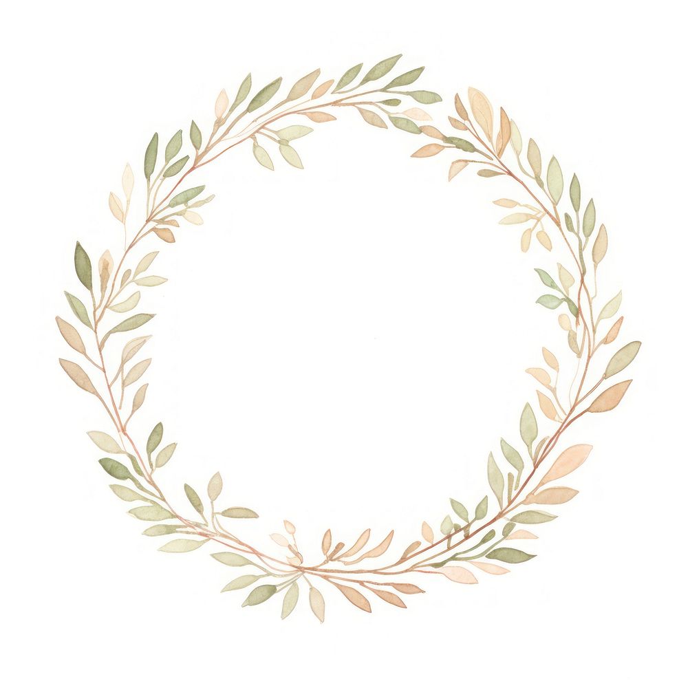 A wreath pattern plant white background.