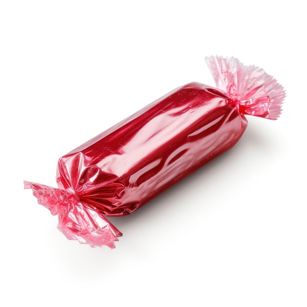 Candy in a wrapper confectionery food white background.