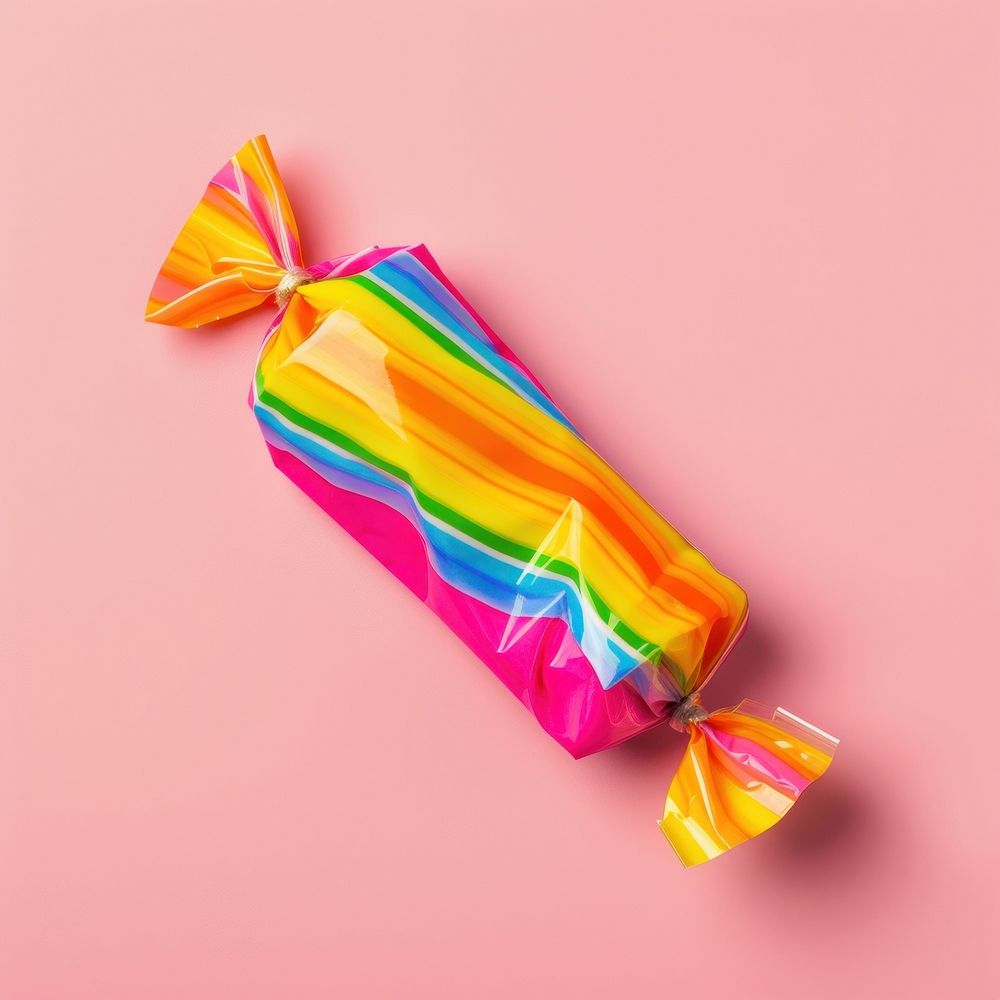 Candy in a wrapper confectionery food lollipop.