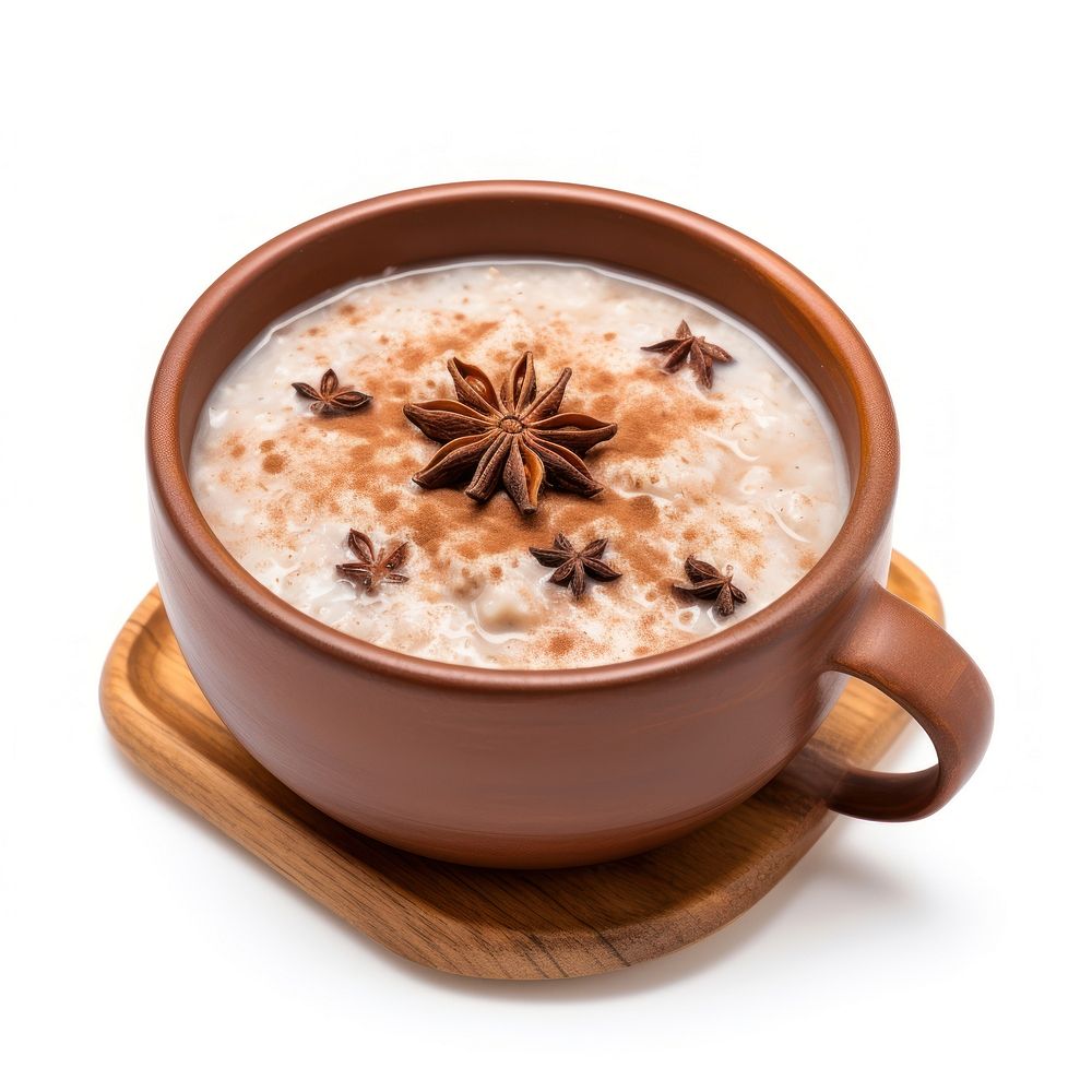Oatmeal porridge with mix burry in bowl coffee drink food.