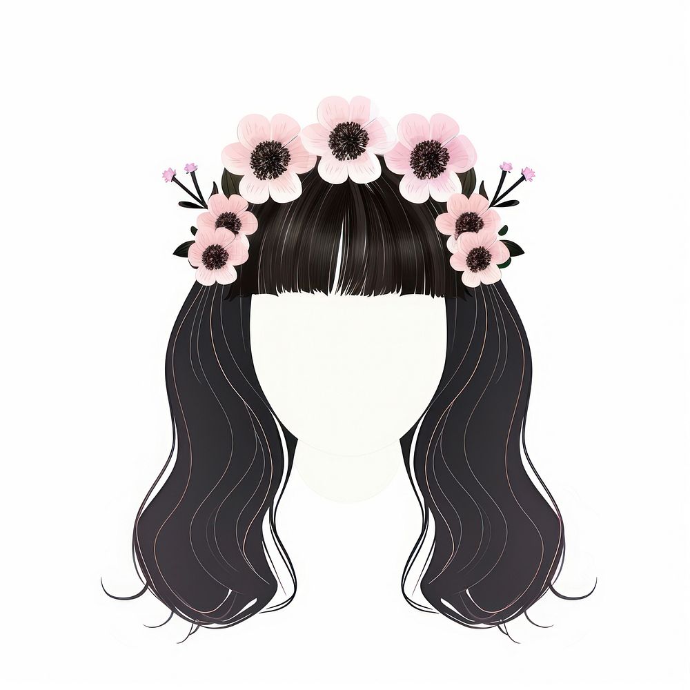 Crown flower hairstlye hairstyle plant white background.