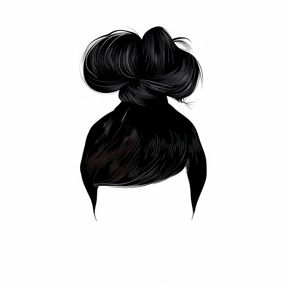 Hairstyle adult black white background.