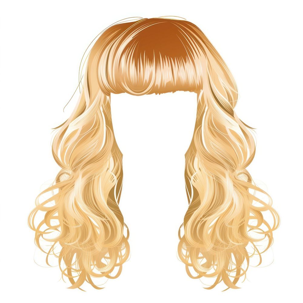 Hairstyle blonde adult face.