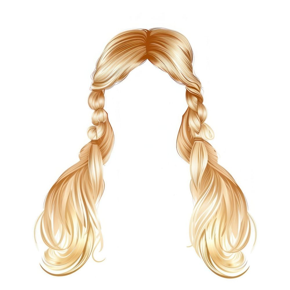 Blonde Milkmaid braid hairstyle adult white background.