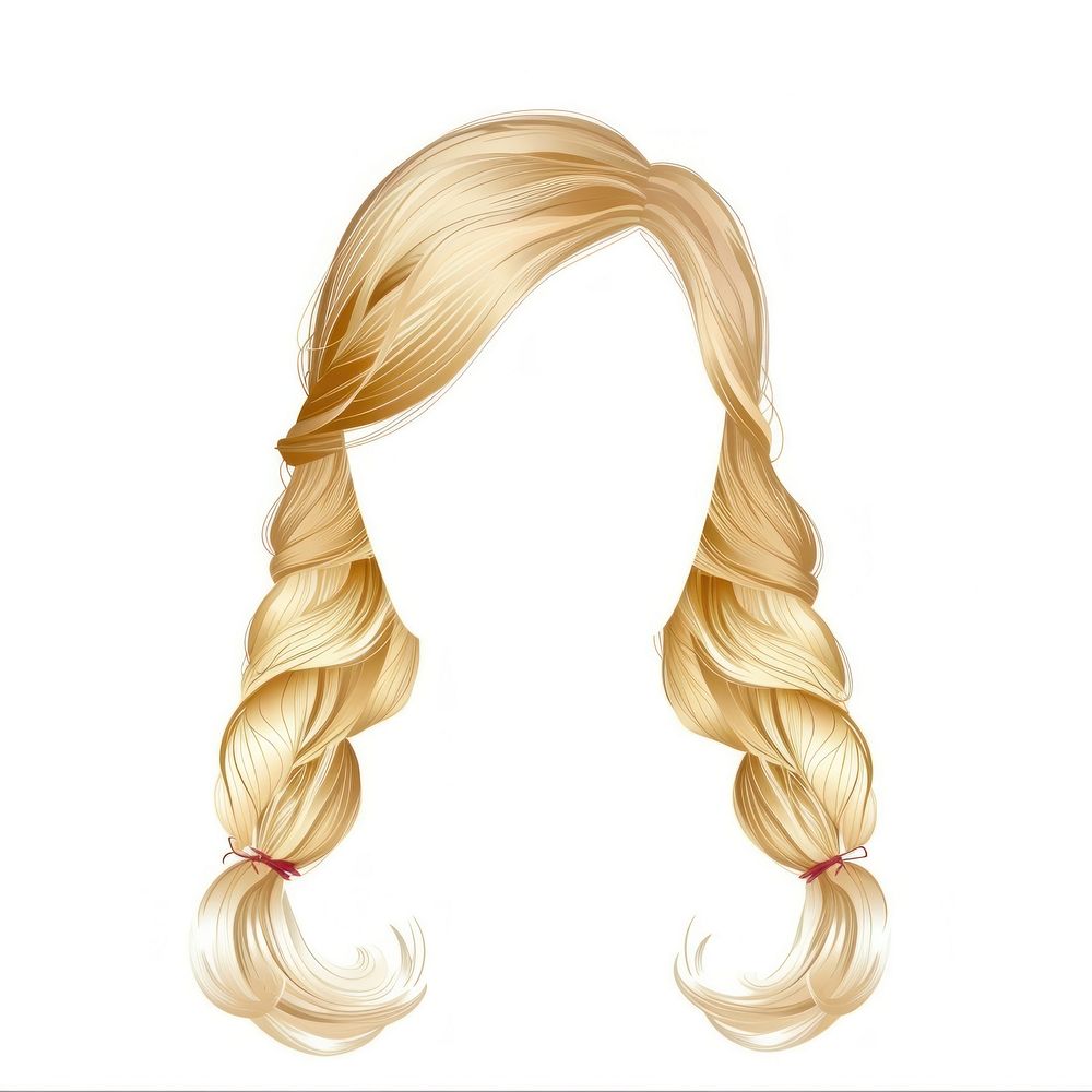 Blonde Milkmaid braid hairstyle adult white background.
