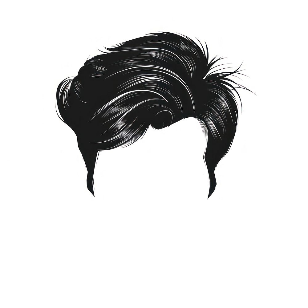 Side part hair man hairstyle drawing sketch adult.