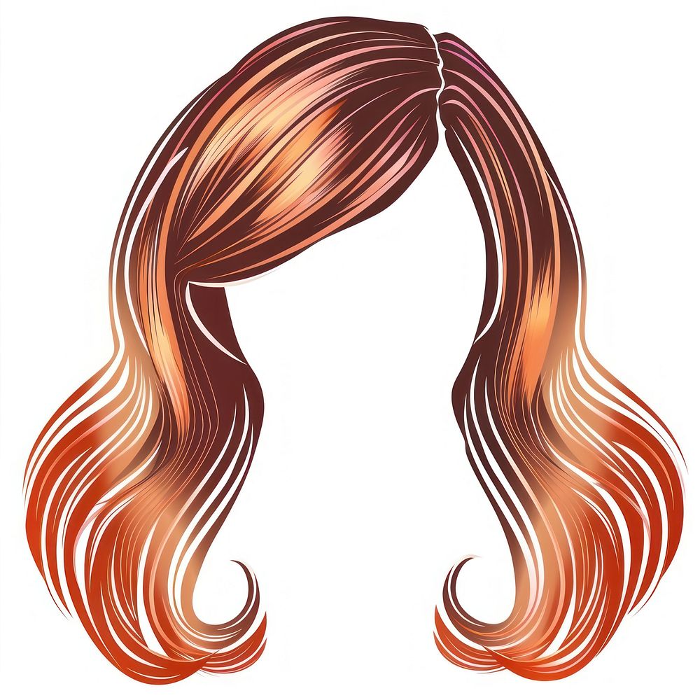 Retro color hairstlye hairstyle face wig.