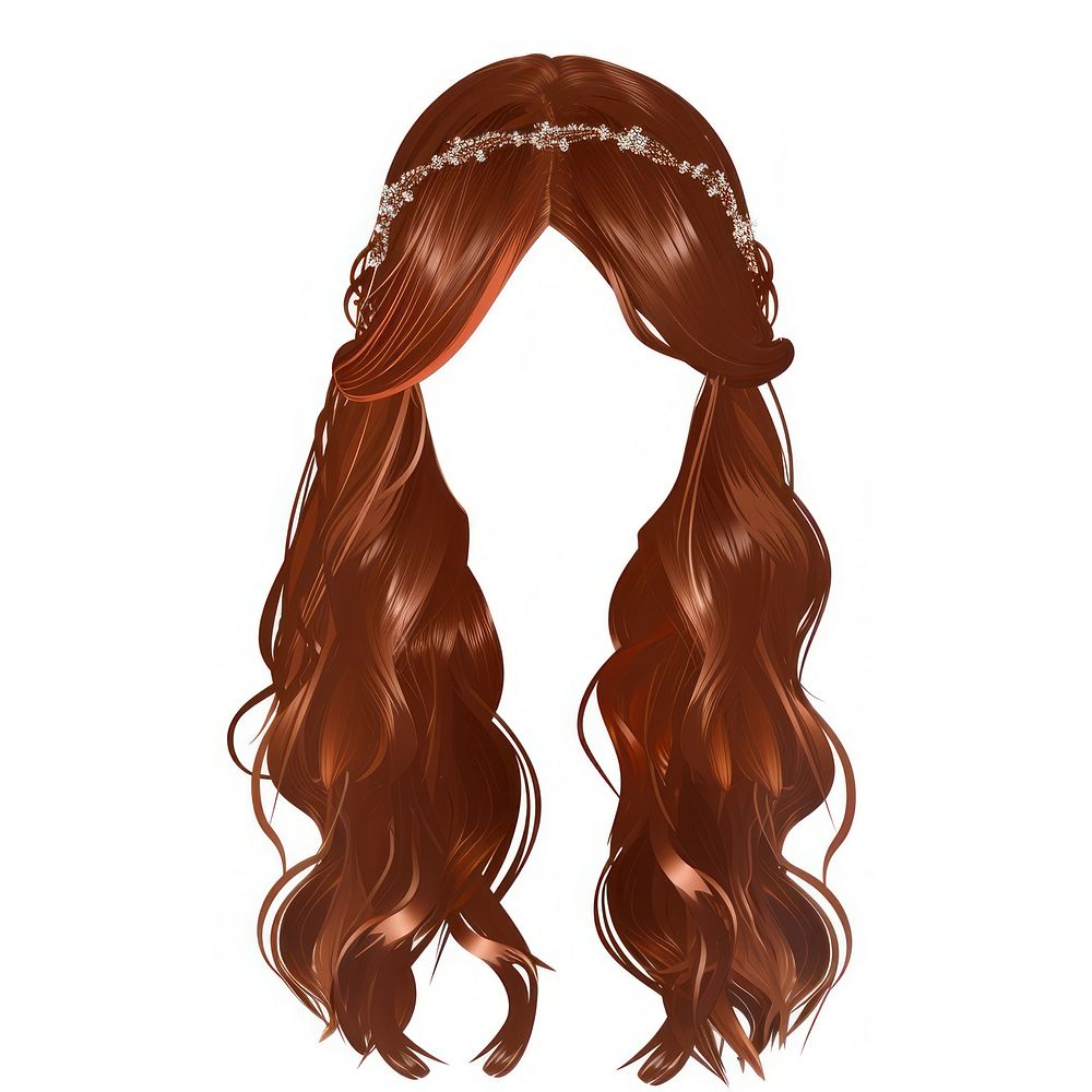 Chaplet on brown hair hairstyle adult white background.