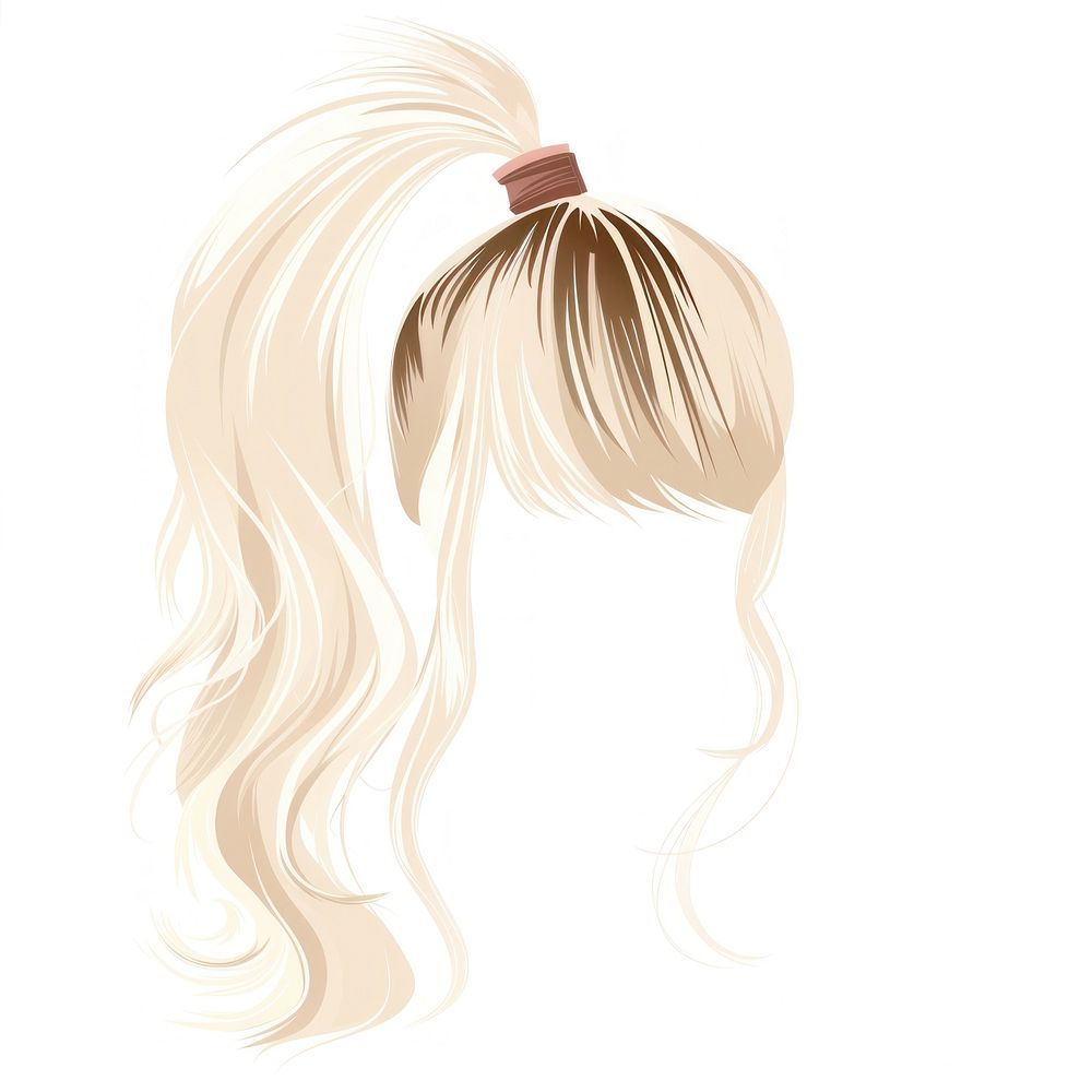 Hairstyle ponytail blonde adult.