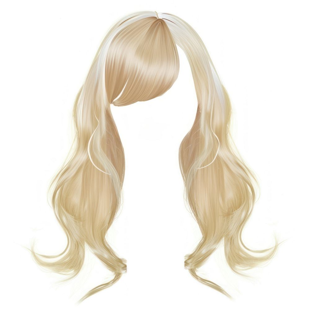 Blonde pigtall hairstyle adult face wig.