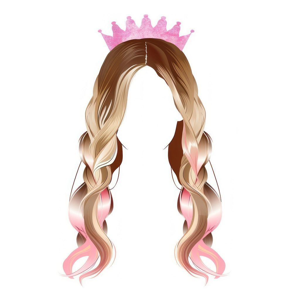 Hairstyle crown adult pink.