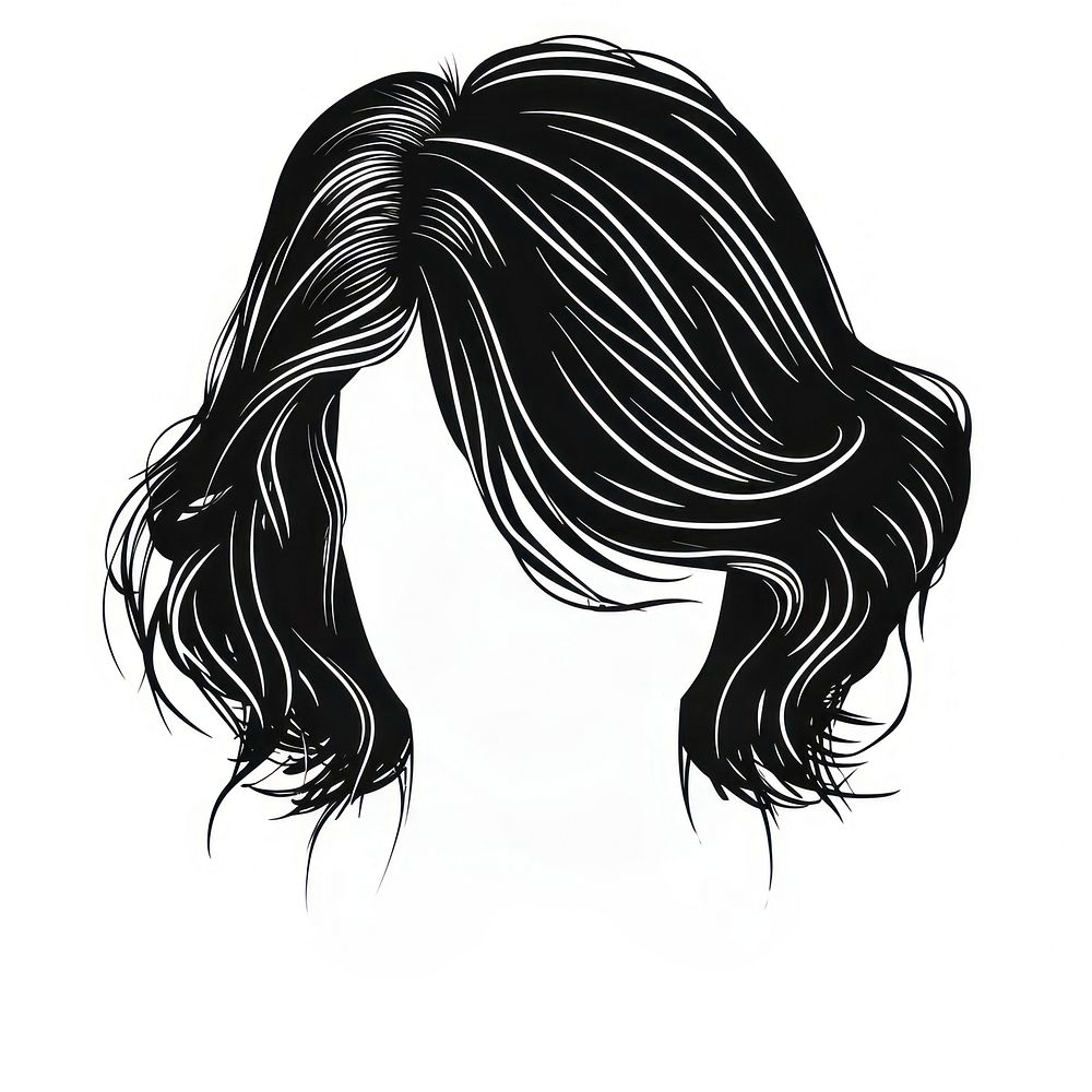 Hair fantasy hairstyle drawing sketch.