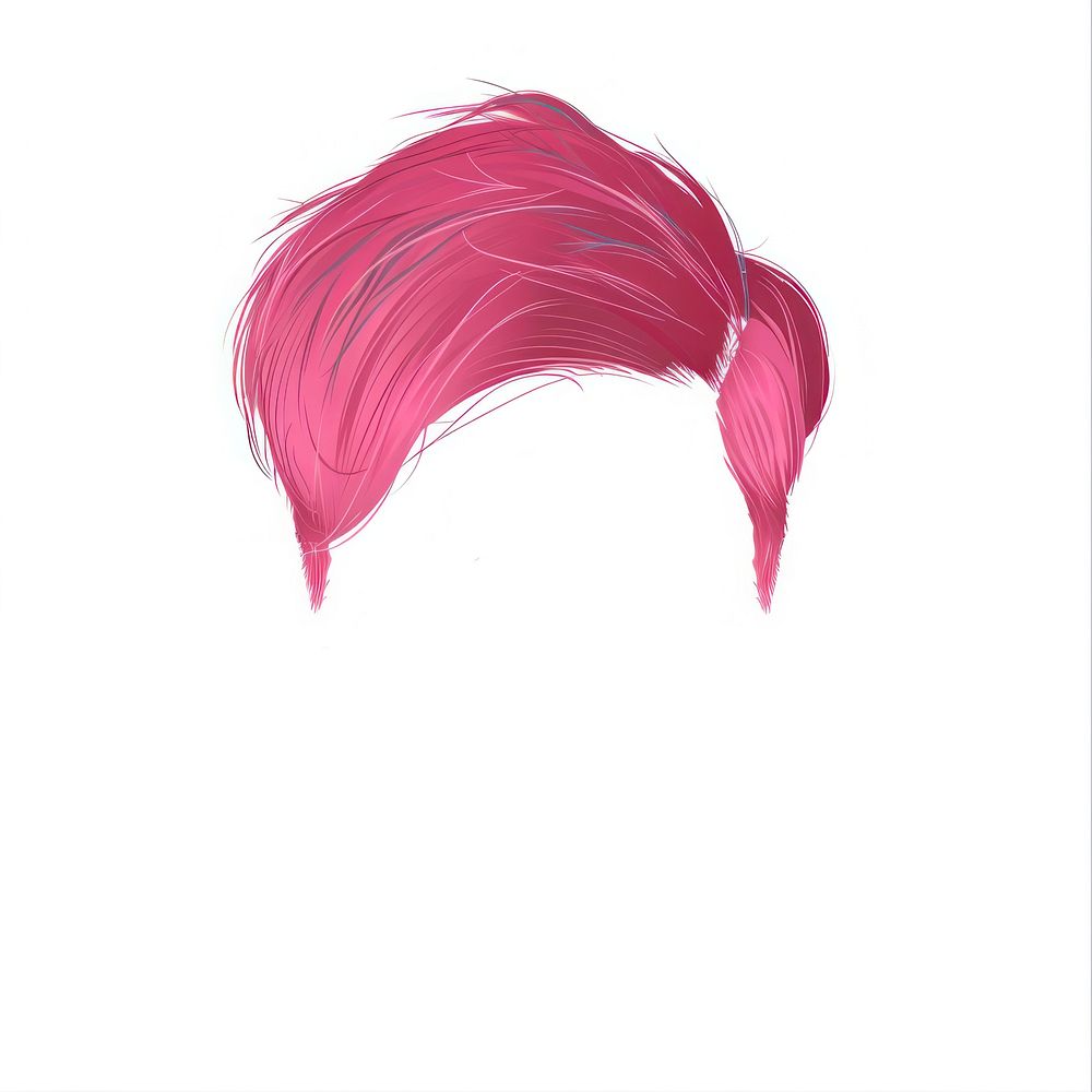 Pink undercut hairstyle portrait drawing sketch.