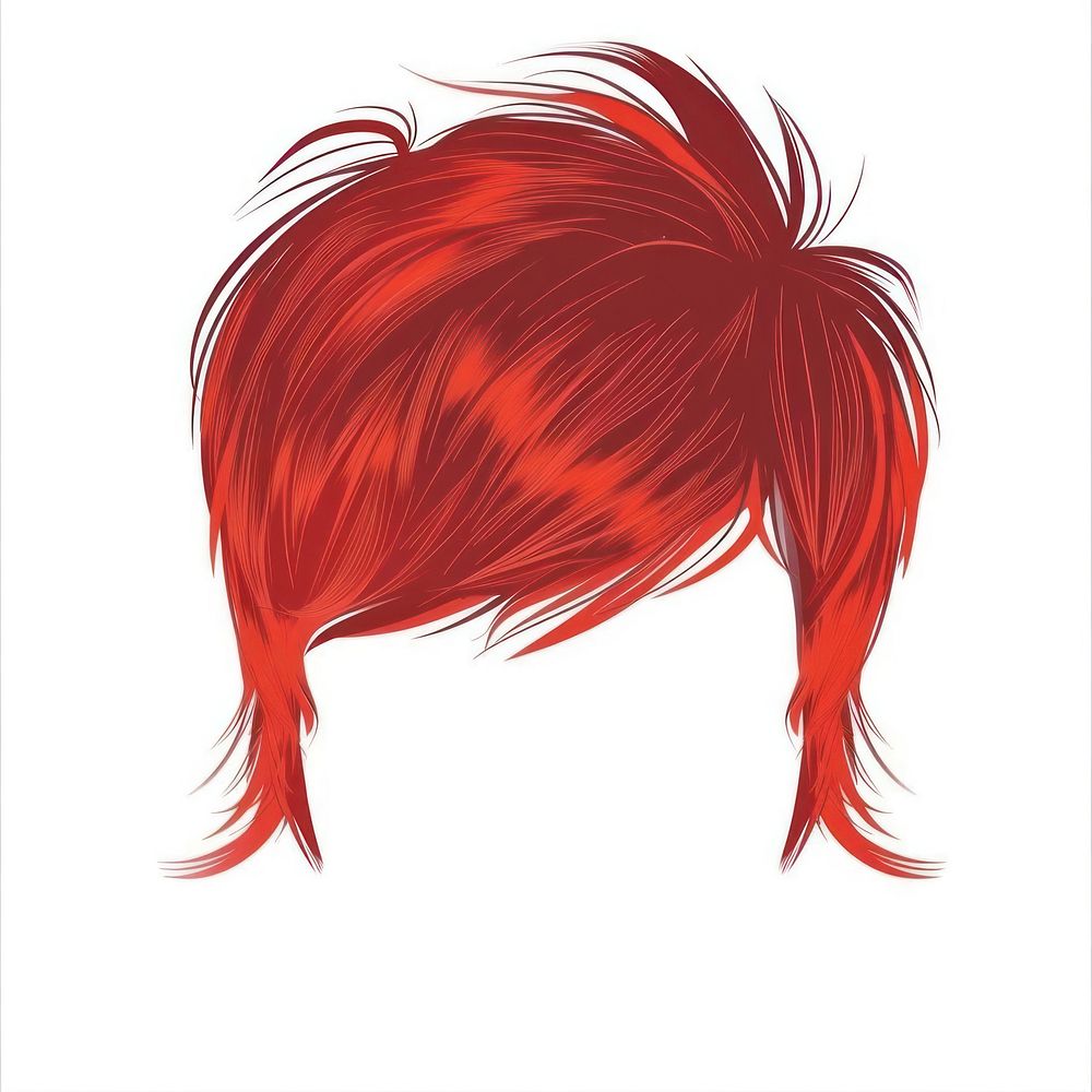 Man red hair hairstyle adult art.