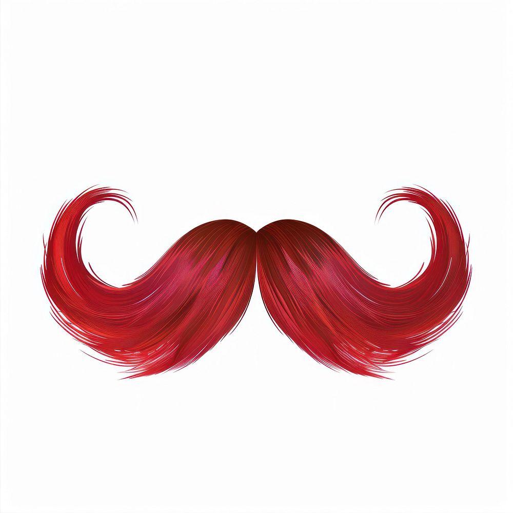 Man red Hair mustache face white background.