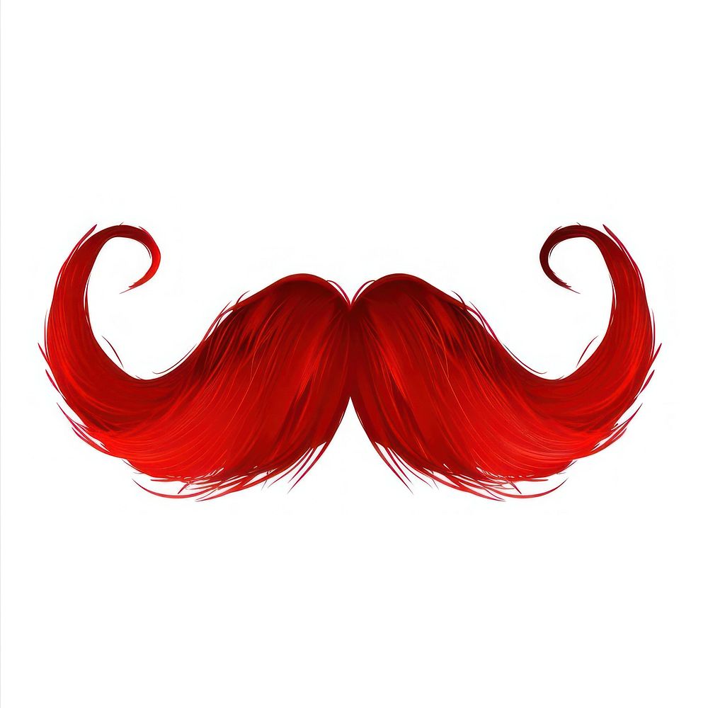 Man red Hair mustache face white background.