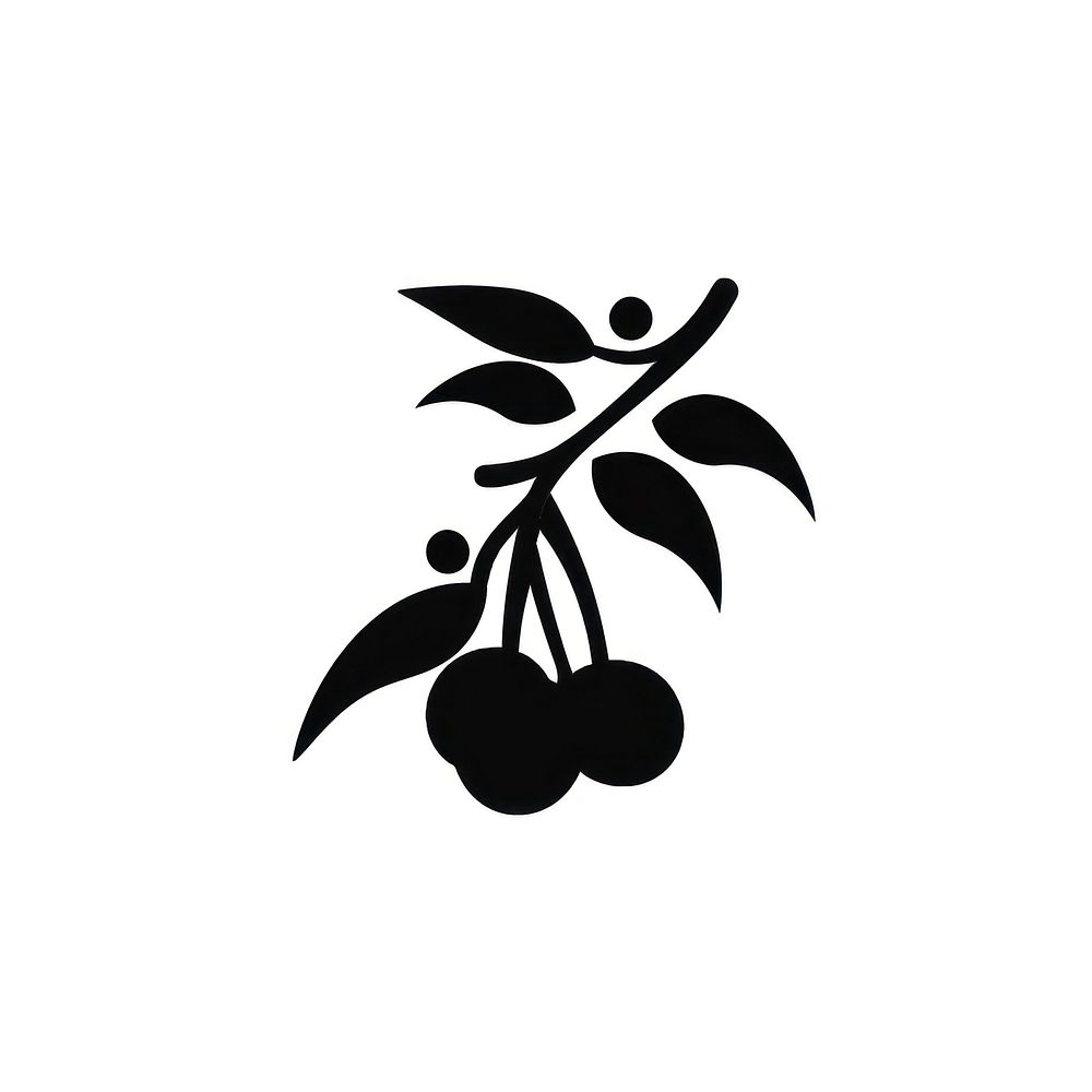 Cherry fruit logo icon plant food lingonberry.