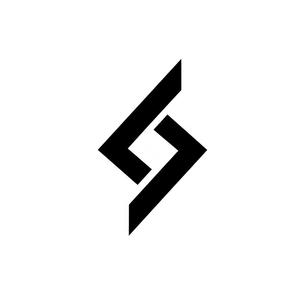 Arrow logo icon symbol white black.
