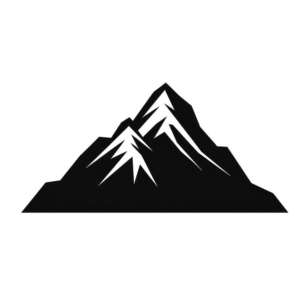 Mountain logo icon Simple silhouette nature stratovolcano.