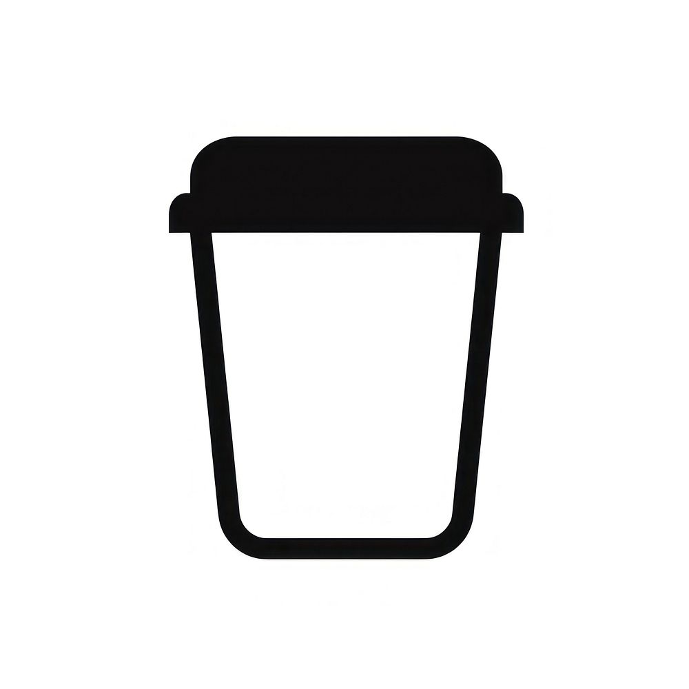 Simple coffee icon logo white background refreshment.