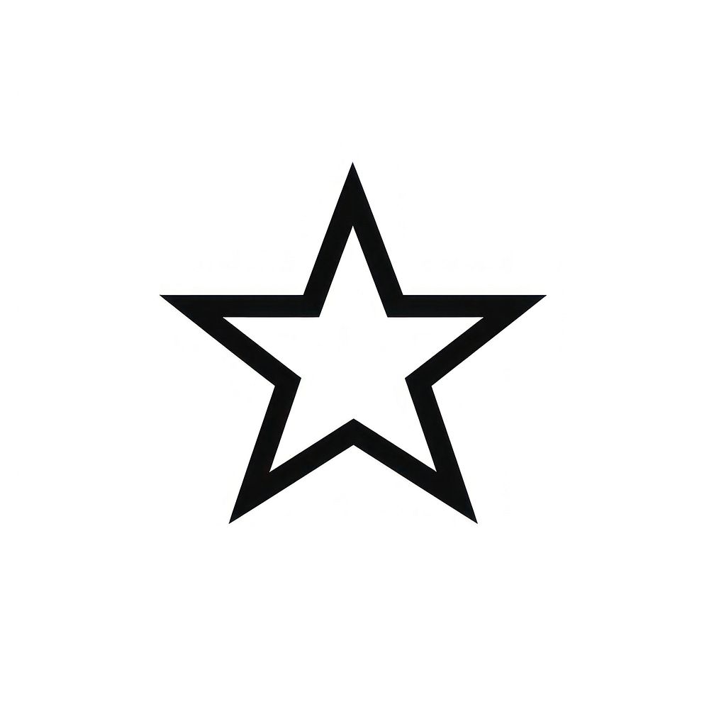 Star logo icon symbol white black.