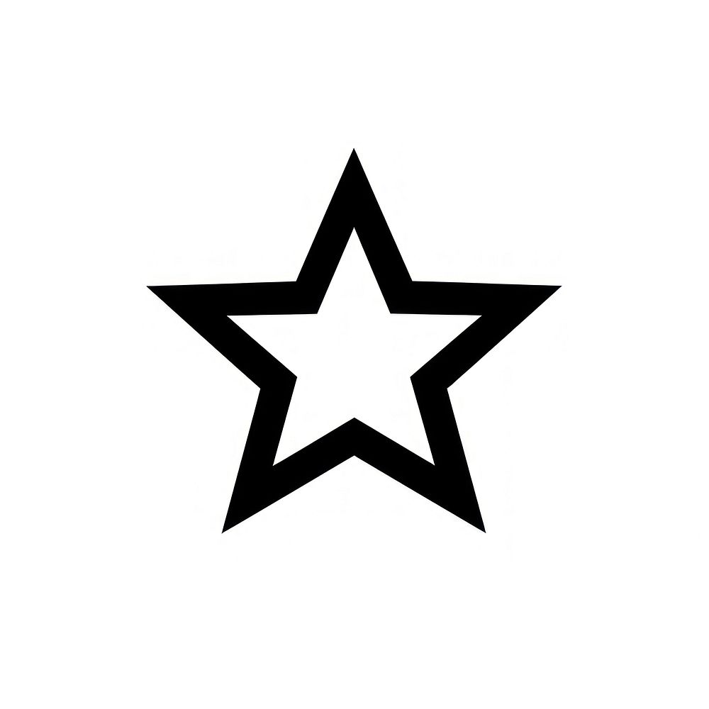Star logo icon symbol black white.