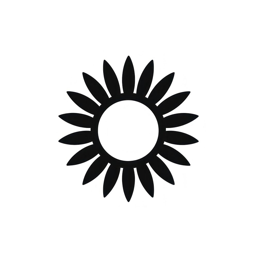 Sun icon Simple symbol white black.
