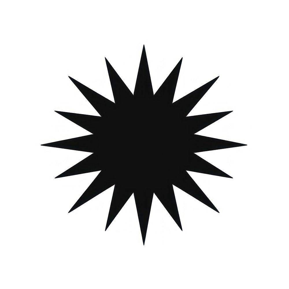 Sun logo icon Simple symbol white black.