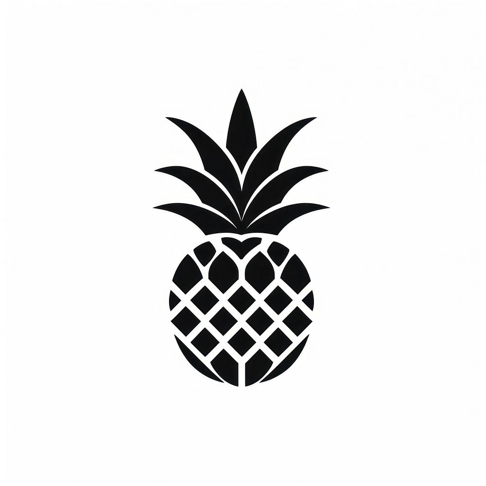 Pineaple fruit logo icon pineapple plant bromeliaceae.
