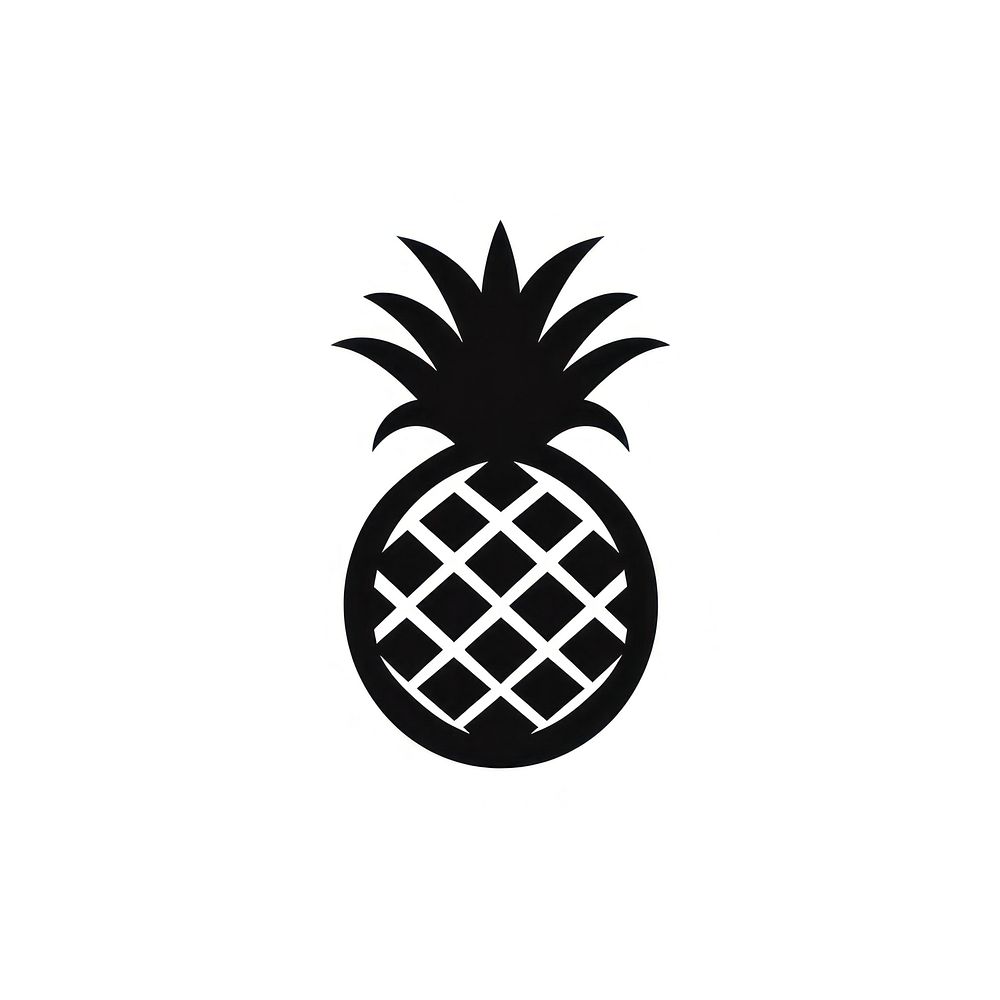 Pineaple fruit logo icon pineapple white background bromeliaceae.
