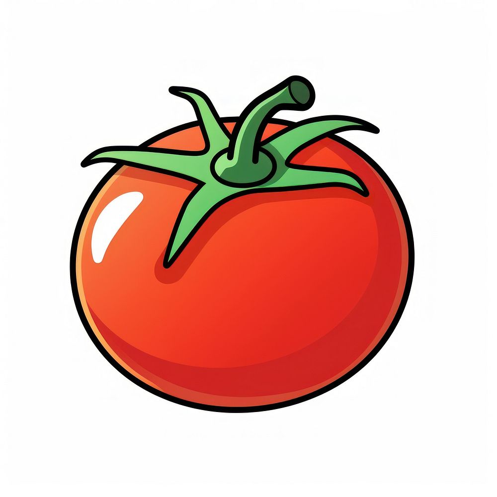 Tomato vegetable cartoon plant.