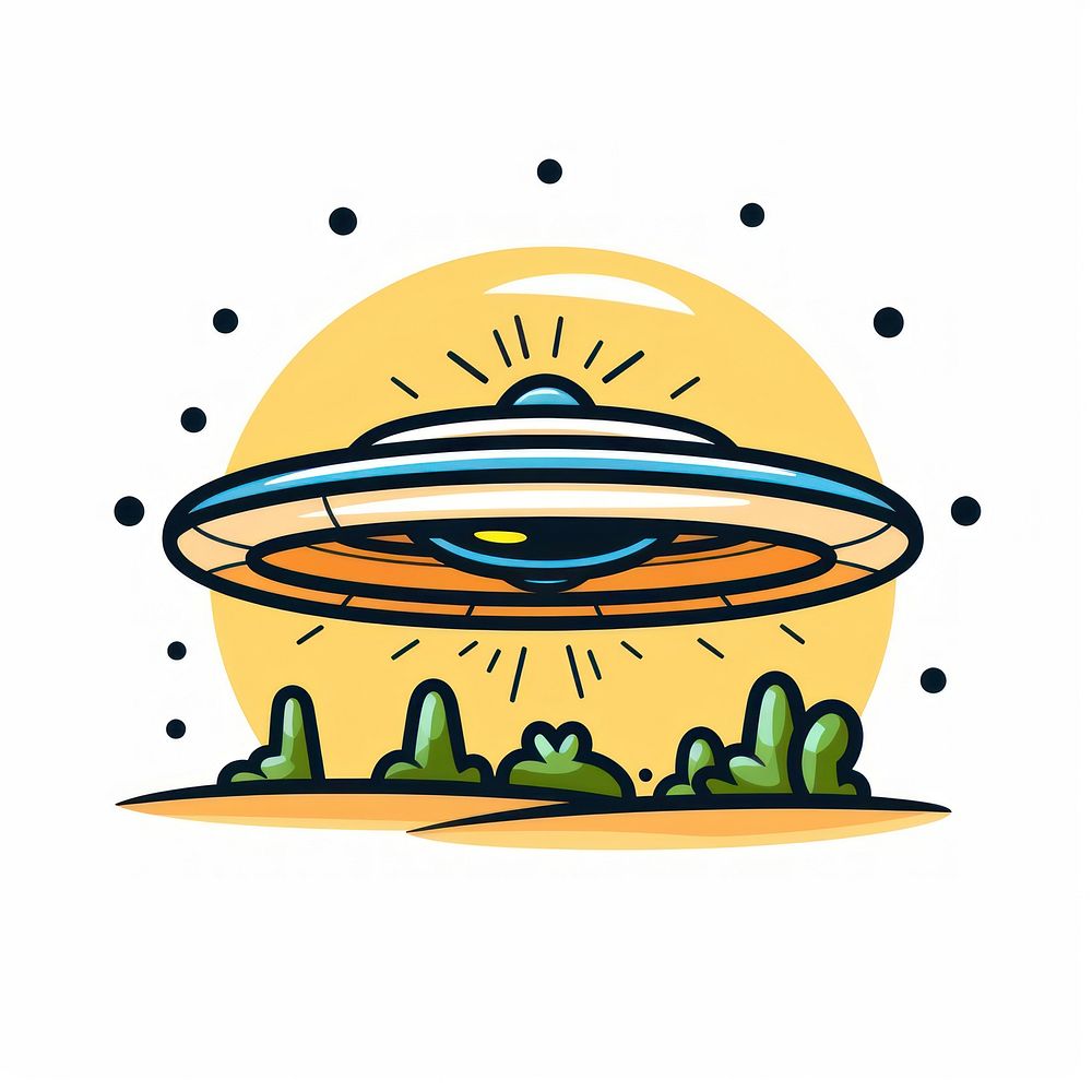 UFO Clipart outdoors cartoon transportation.