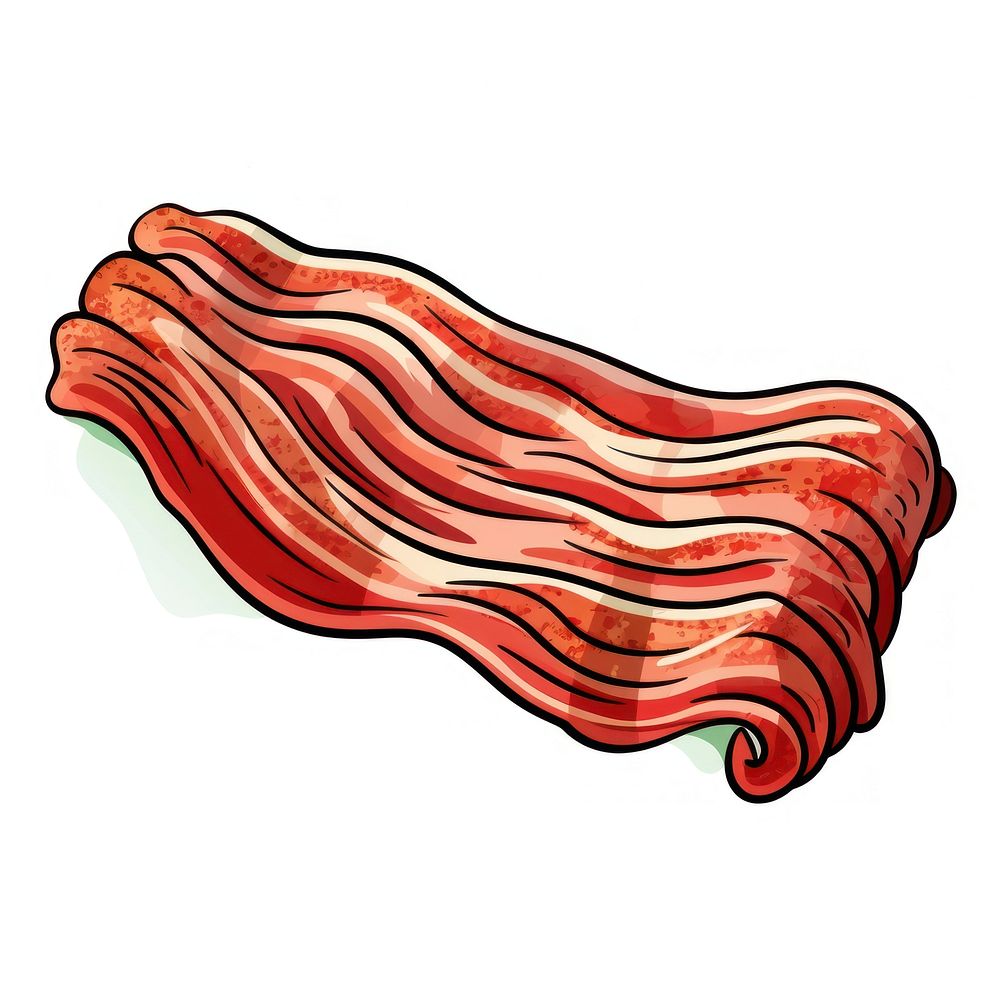 Bacon cartoon pork meat.