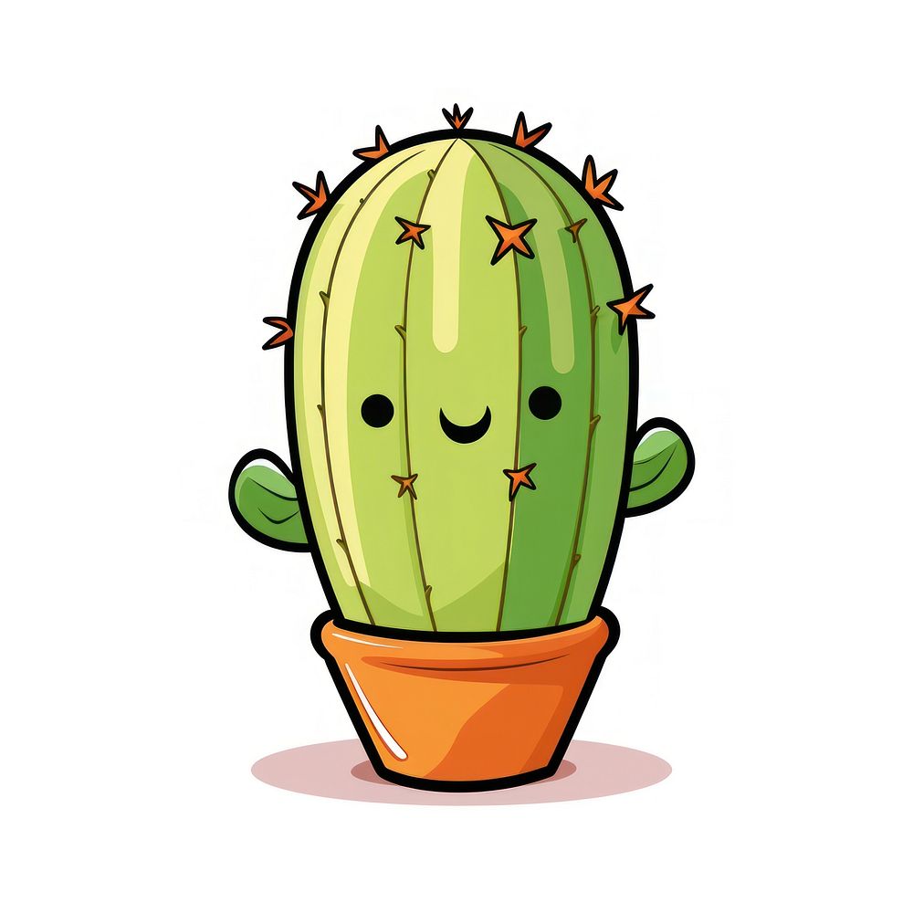 Cactu cactus cartoon plant.