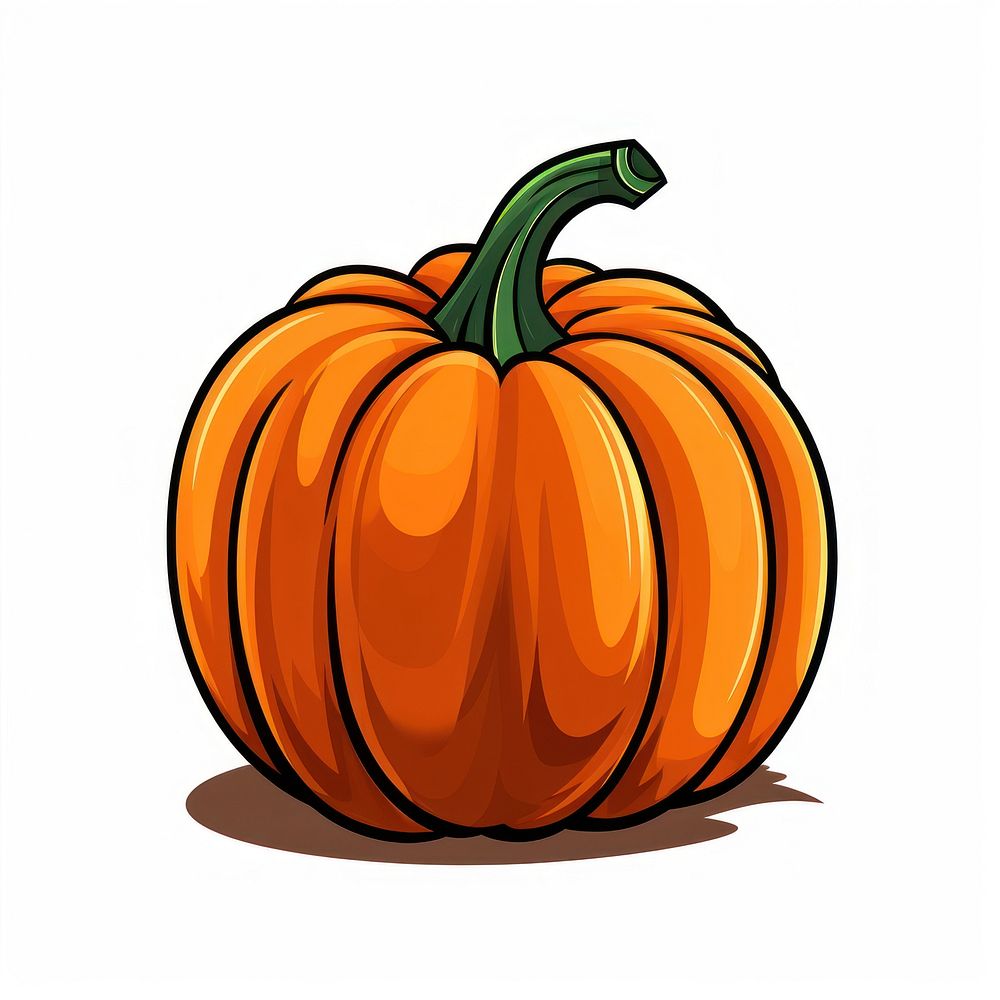 Halloween pumpkin vegetable cartoon plant.