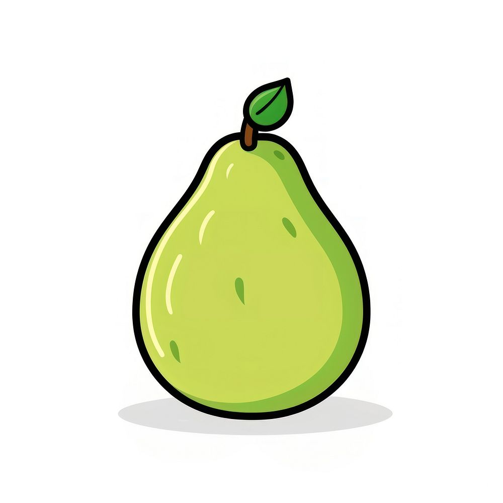 Pear Clipart cartoon fruit plant.