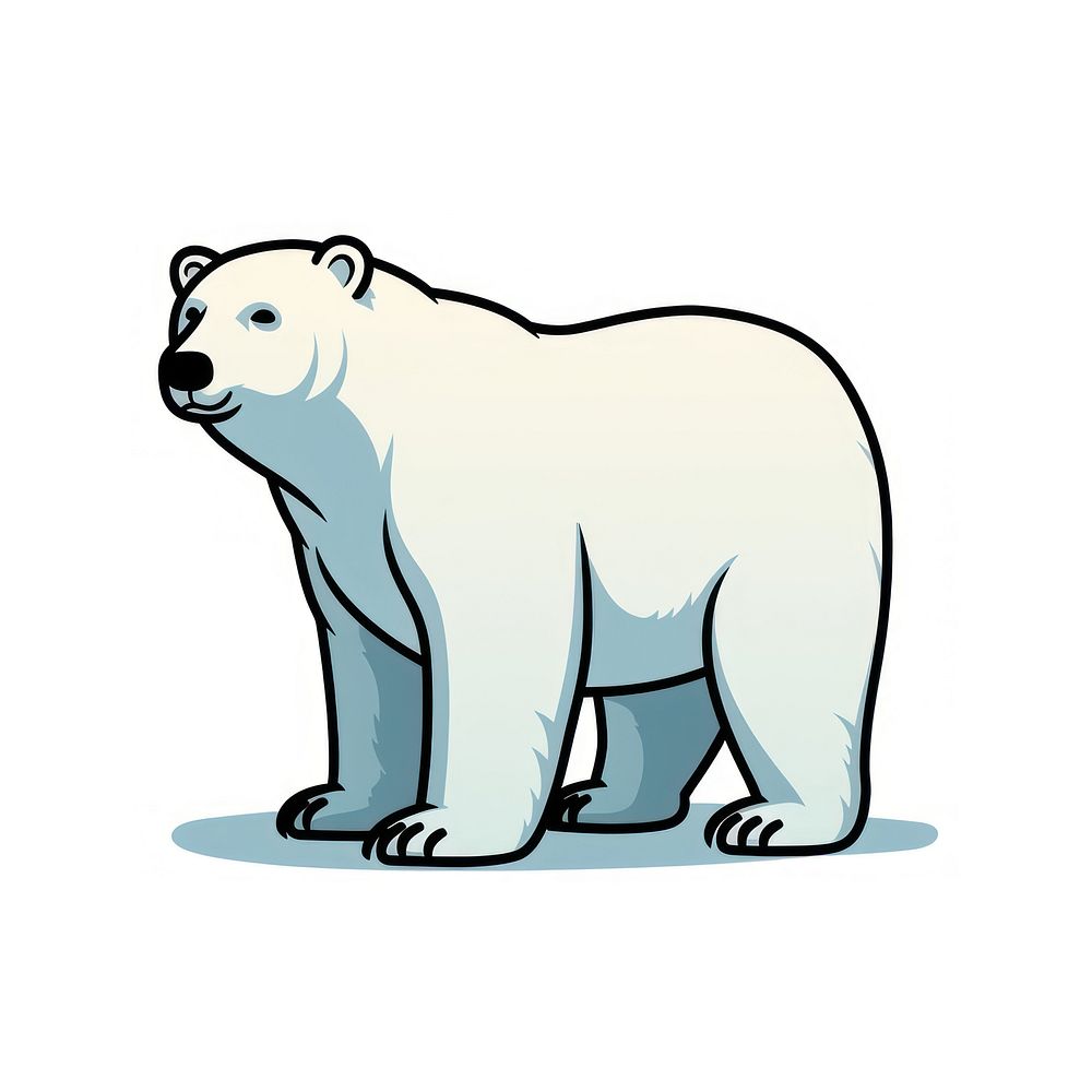 Polar bear Clipart wildlife cartoon animal.