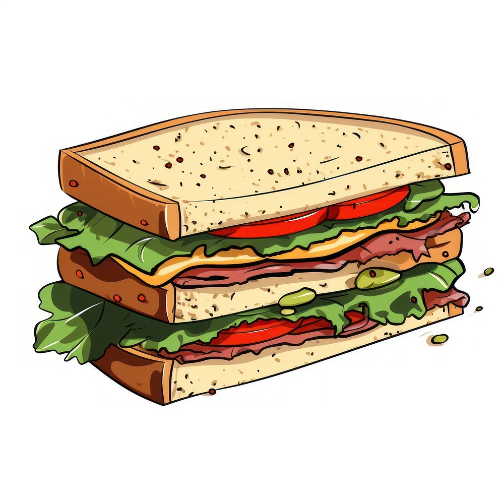 Sandwich club Clipart lunch food meal.