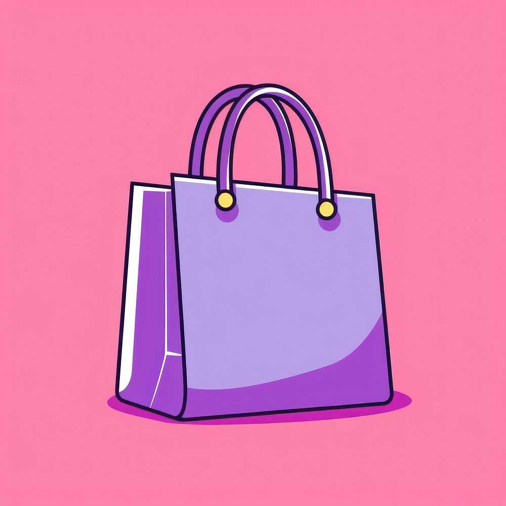 Shopping bag handbag purple purse.