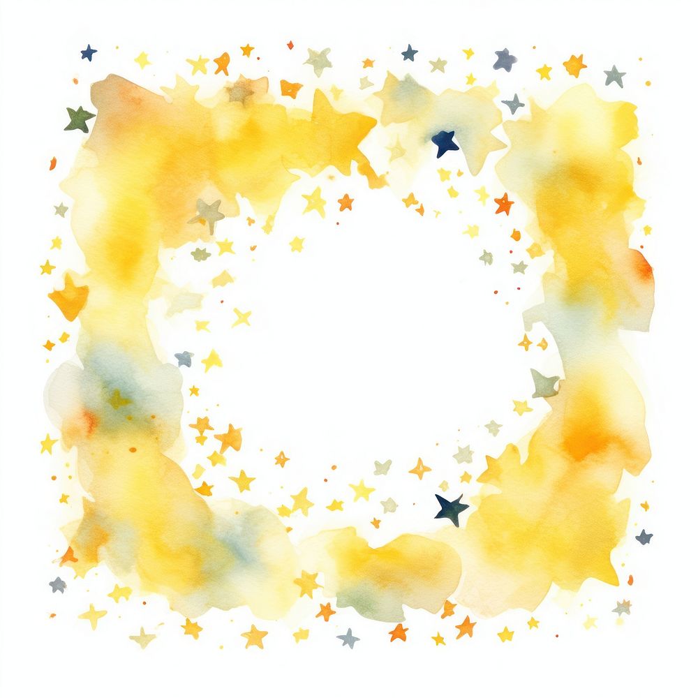 Yellow star border backgrounds paper white background.