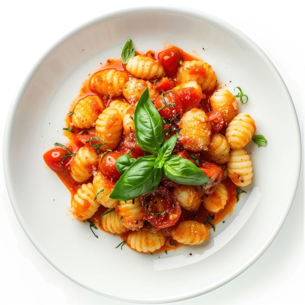 Gnocchi with Tomato Sauce plate tomato pasta.