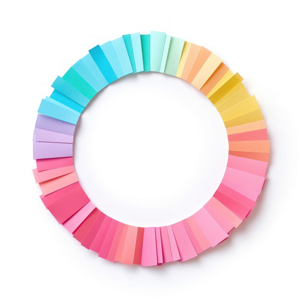 Circle paper adhesive strip white background accessories variation.