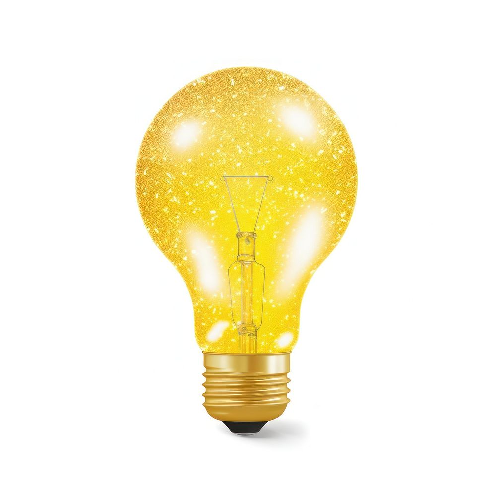 Light bulb icon lightbulb yellow white background.