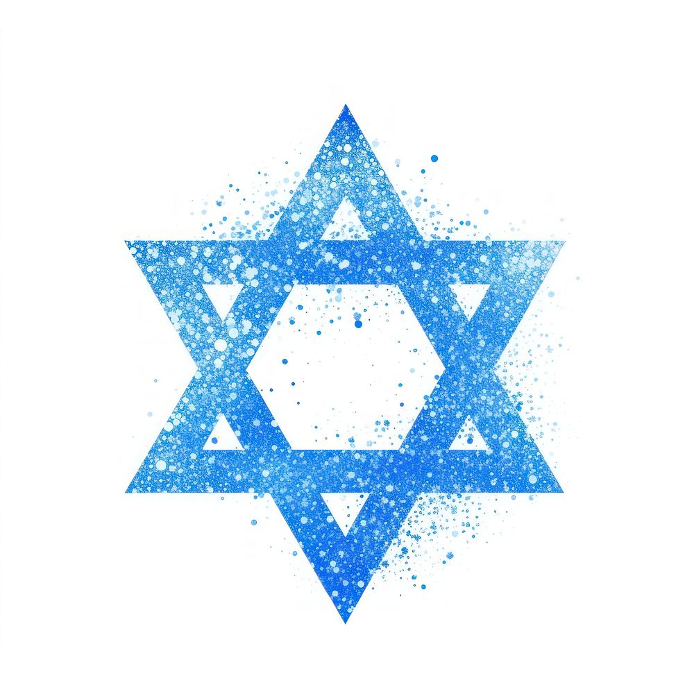 Hexagram icon symbol shape blue.