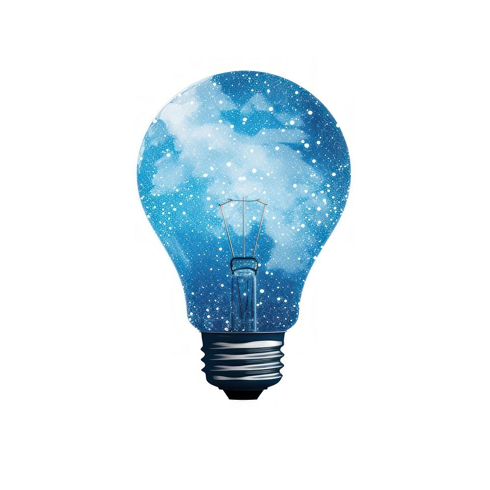 Light bulb icon lightbulb blue white background.
