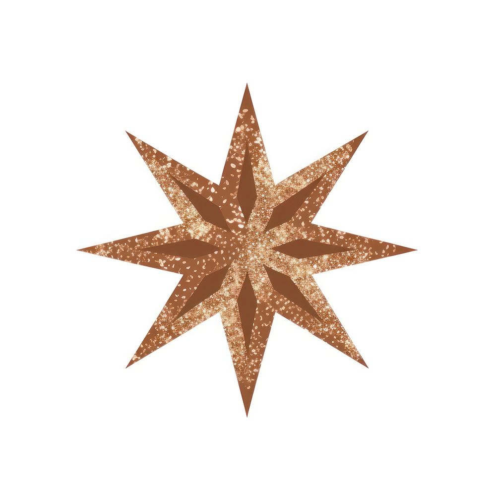 Octagram icon symbol shape brown.