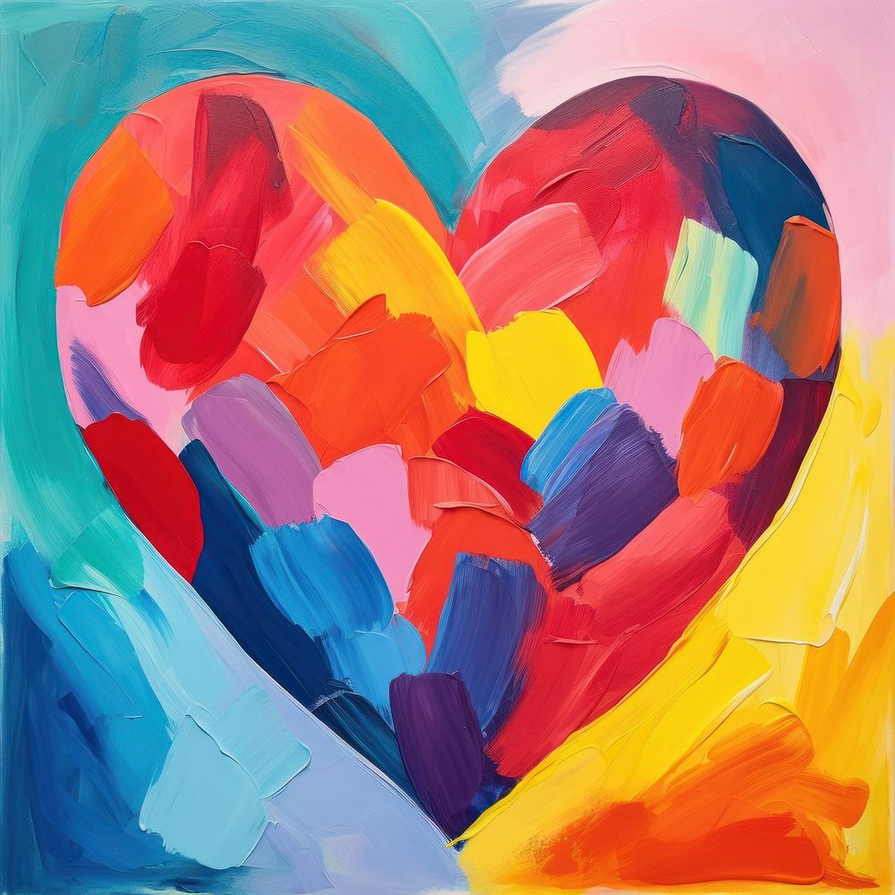 Heart painting backgrounds heart.