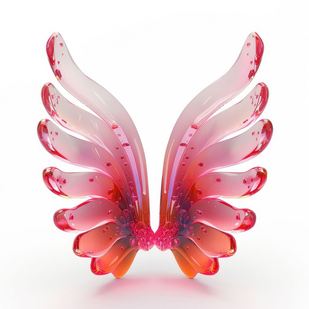 Angle wings petal pink red.